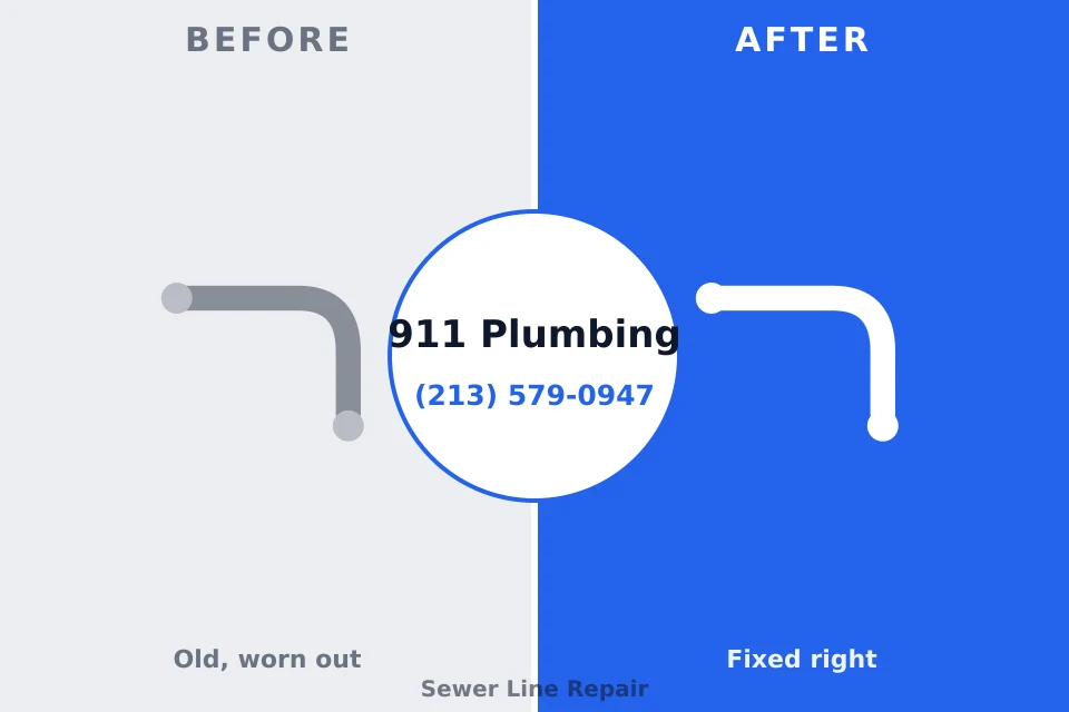 Before and after: plumbing repair Llano Grande, TX